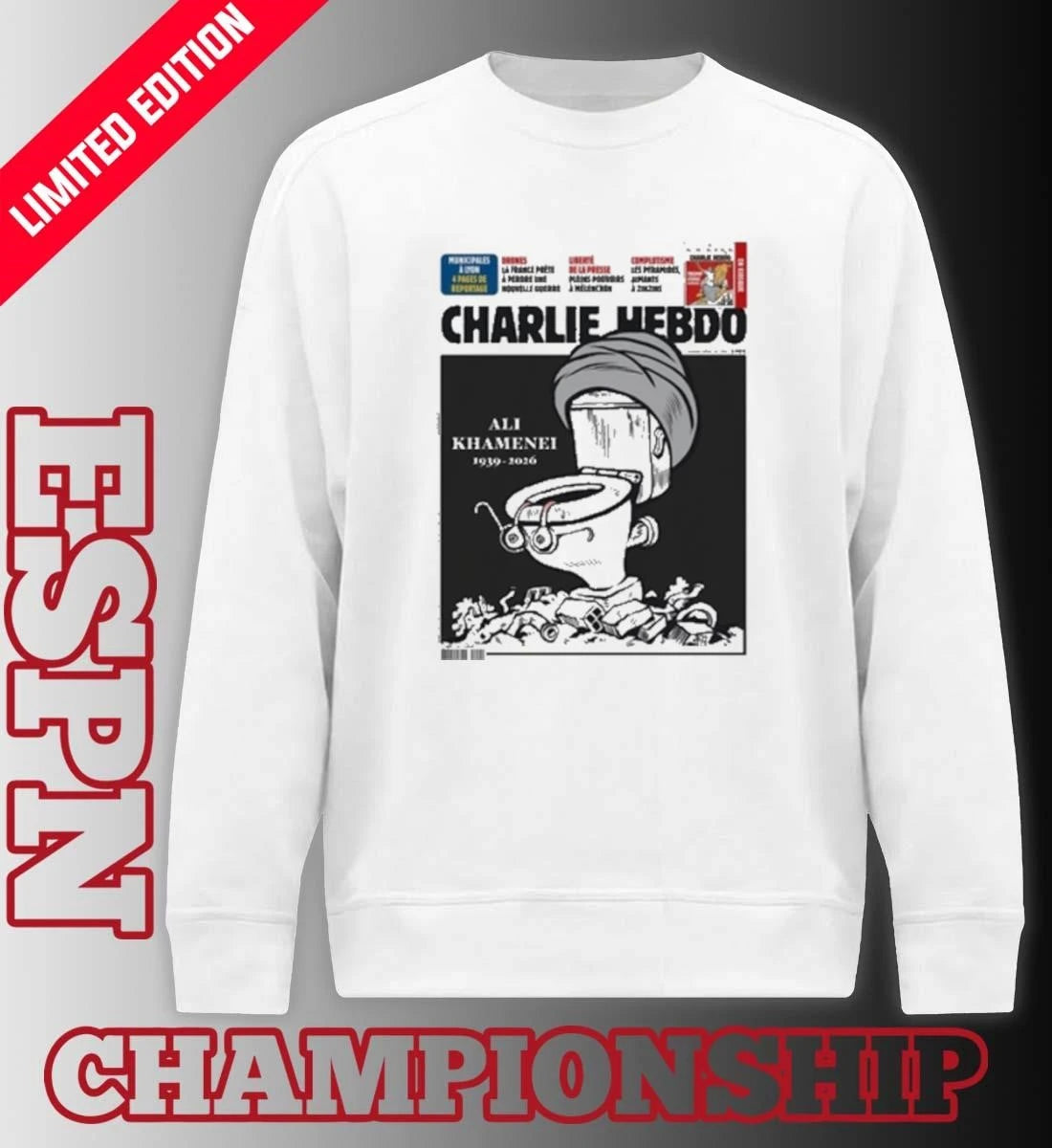 Official Charlie Hebdo Ali Khamenei Cover 2026 Shirt