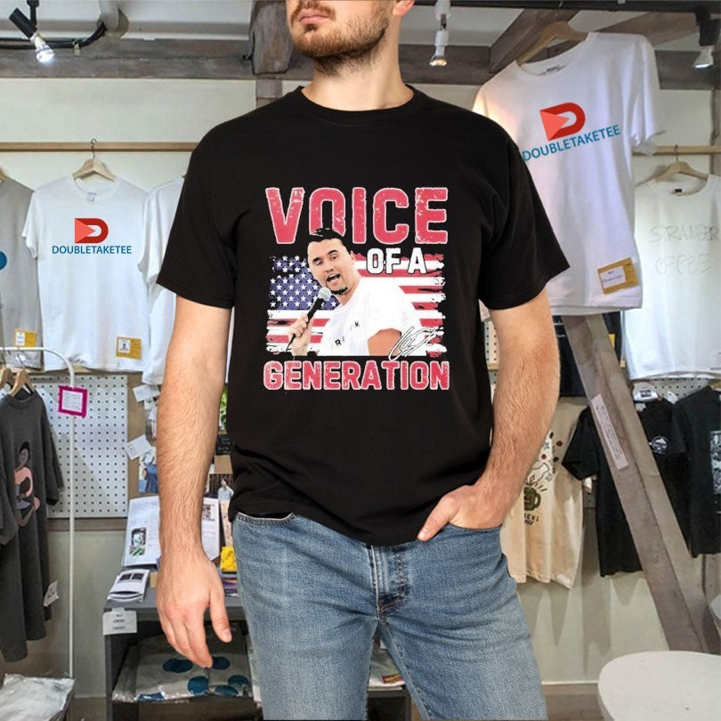 Official Charlie Kirk Rip Voice Of A Generation USA Flag Shirts