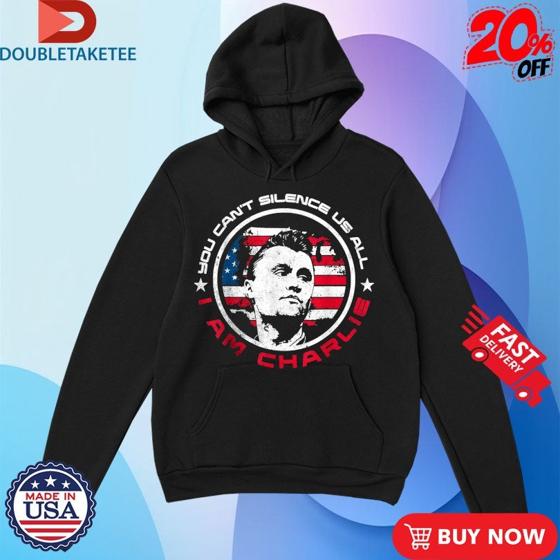Official Charlie Kirk You Can’t Silence Us All American Flag Shirts