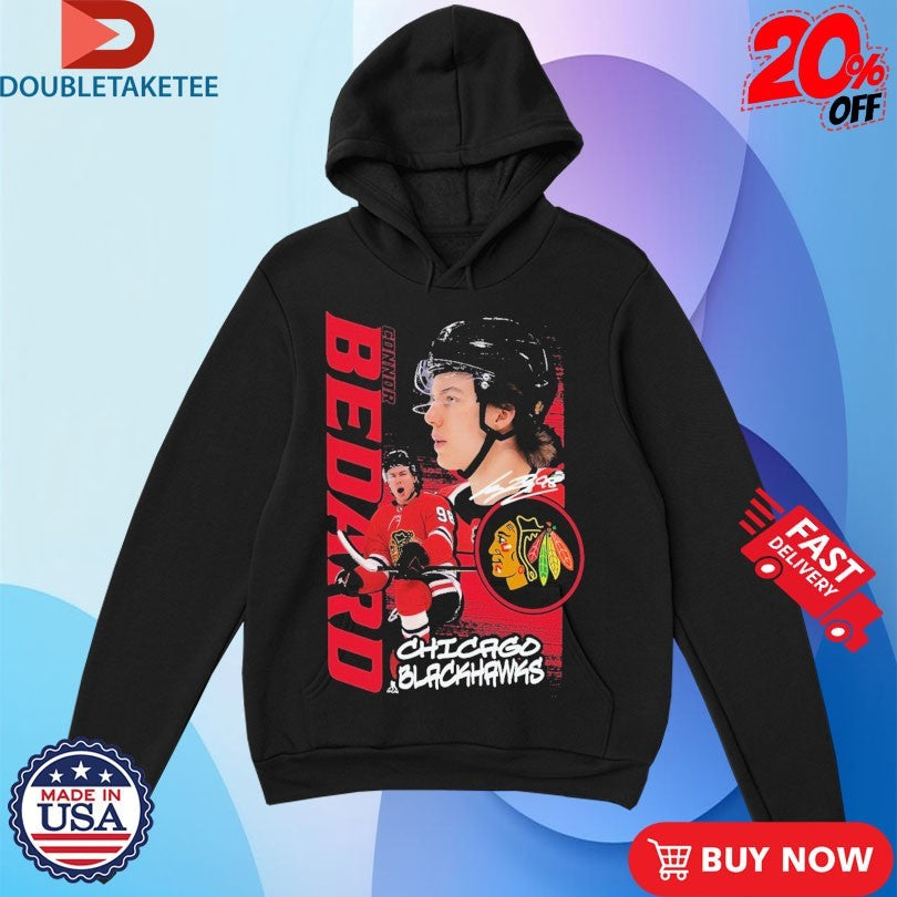 Official Chicago Blackhawks Connor Bedard Playmaker NHL Signature Shirts