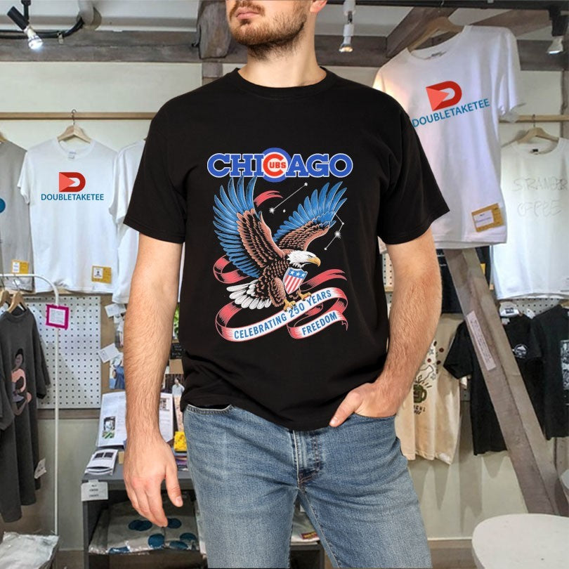 Chicago Cubs Celebrating 250 Years Freedom Eagle T-shirts