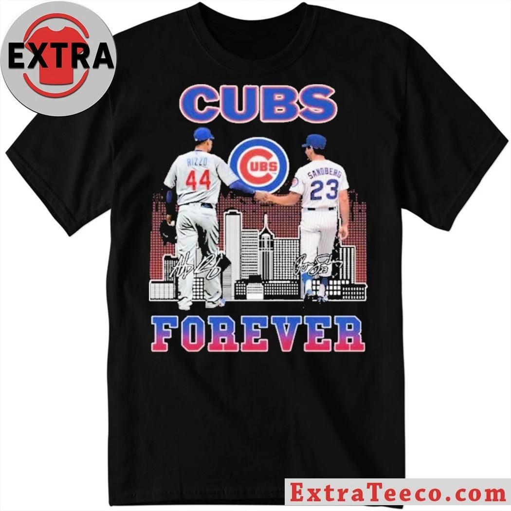 Official Chicago Cubs Ryne Sandberg và Anthony Rizzo Forever Signature And Logo Shirt