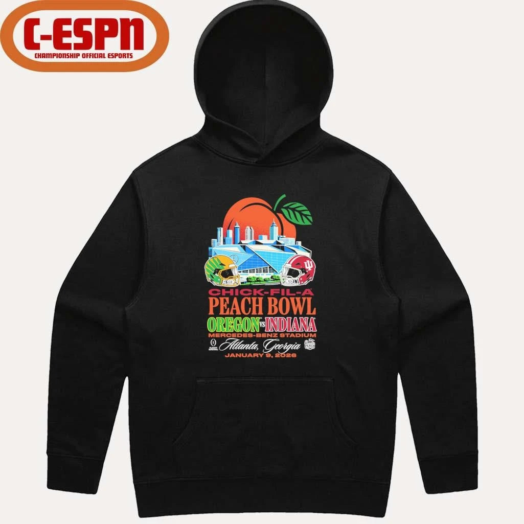Official Chick-Fil-A Peach Bowl IU Vs Oregon Mercedes-Benz Stadium T-Shirt