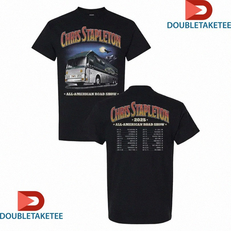 Official Chris Stapleton All American Road Show 2025 Tour Dates Bus Shirts