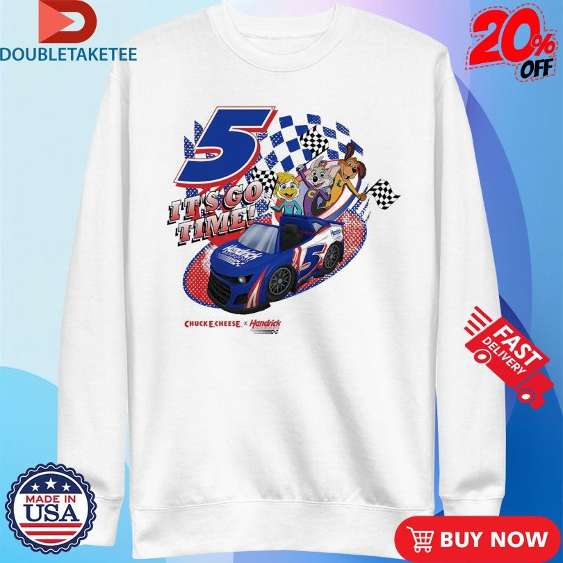 Official Chuck E Cheese X Hendrick Motorsports It’s Go Time! Shirts