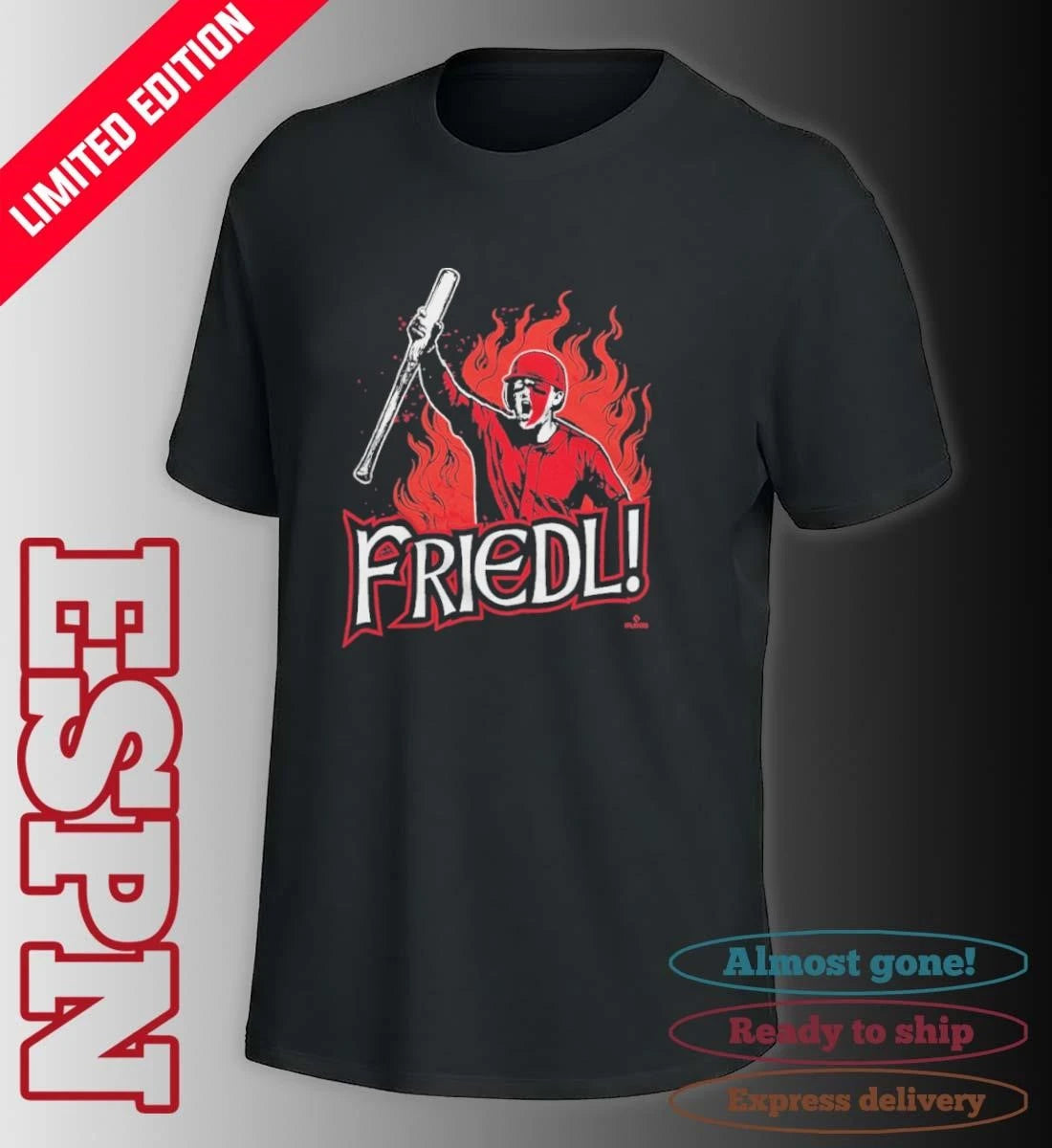 Official Cincinnati Reds TJ Friedl! Battle Cry Shirt