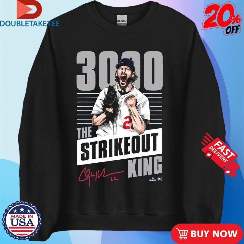 Official Clayton Kershaw 3000 Strikeouts King Kersh Shirts