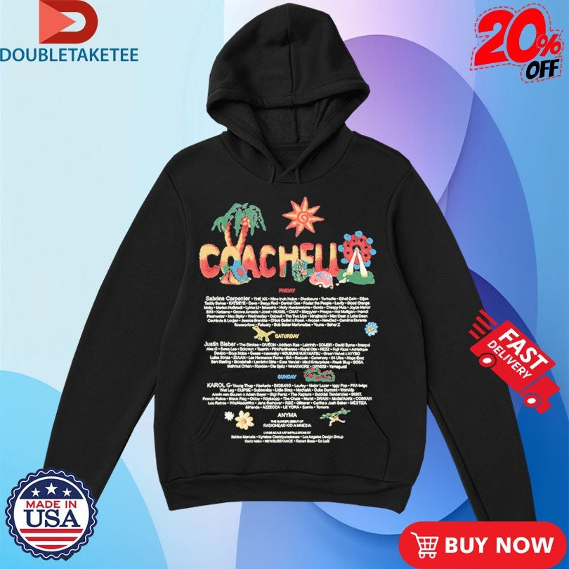 Official Coachella Felt Cute 2026 Lineup Shirts