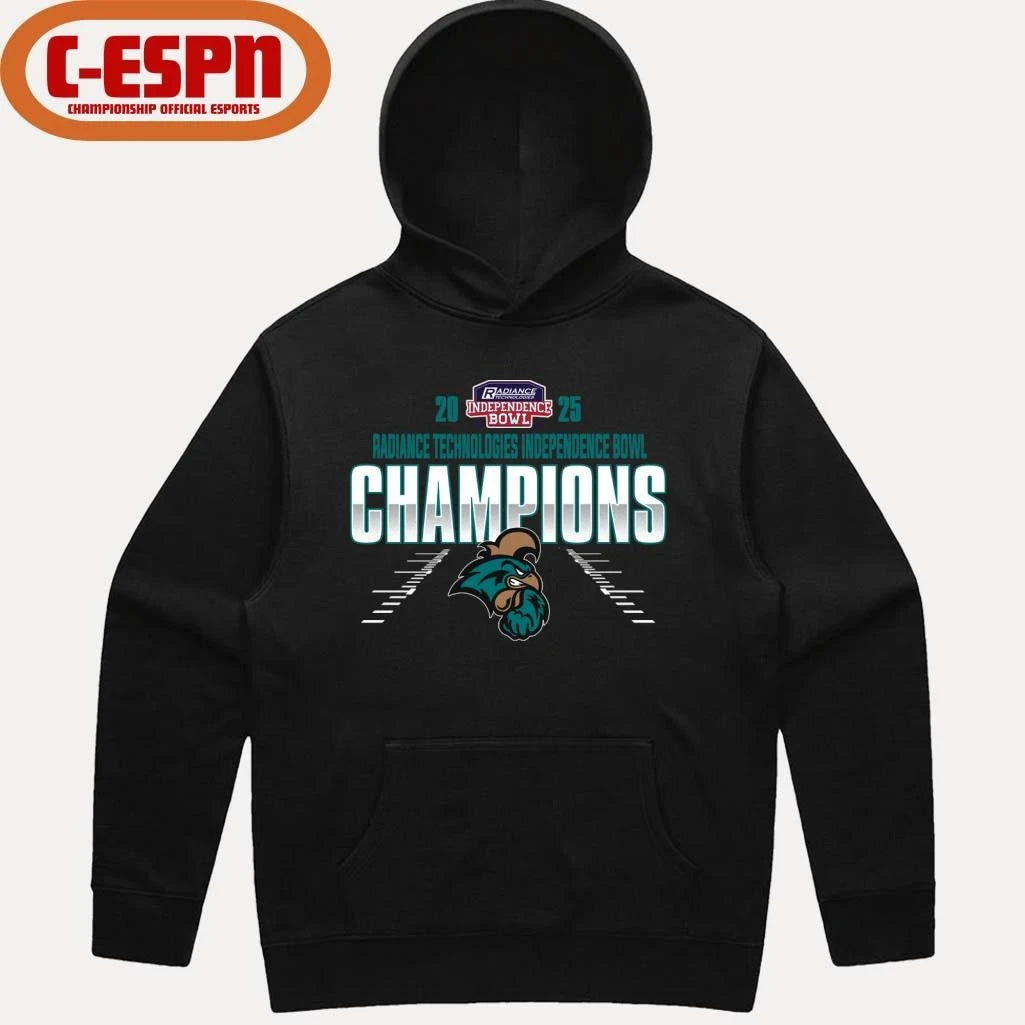 Official Coastal Carolina Chanticleers Radiance Technologies Independence Bowl Champions T-Shirt