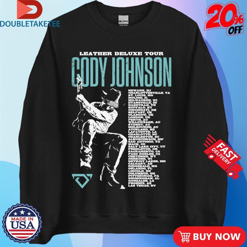 Official Cody Johnson Leather Deluxe Photo Tour 2025 Dates Shirts