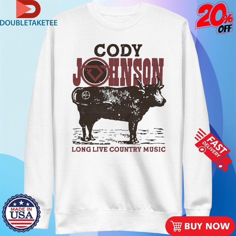 Official Cody Johnson Long Live Country Music Steer Shirts