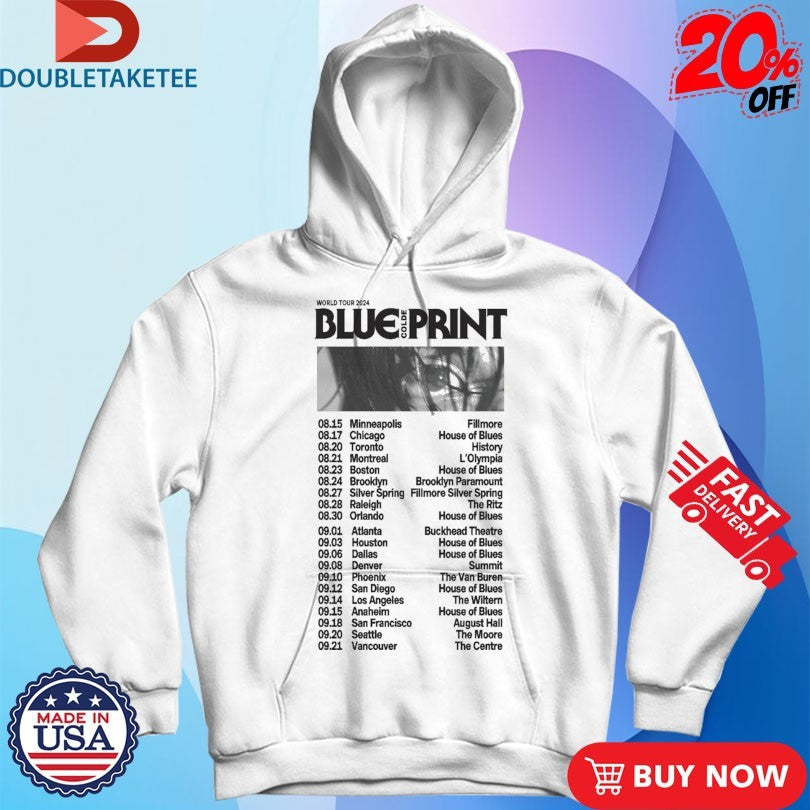 Official Colde Blueprint World Tour 2024 Shirts