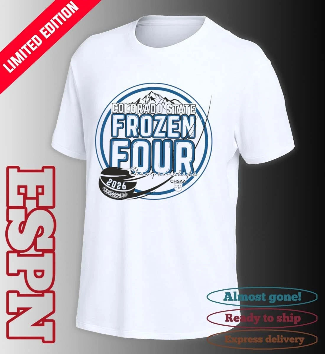 Official Colorado State Frozen Four 2026 OHSAA State Championship Ice Hockey Shirt