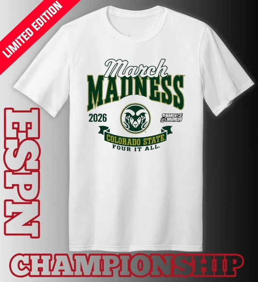 Official Colorado State Rams Women’s Basketball 2026 NCAA March Madness Bound T-Shirt