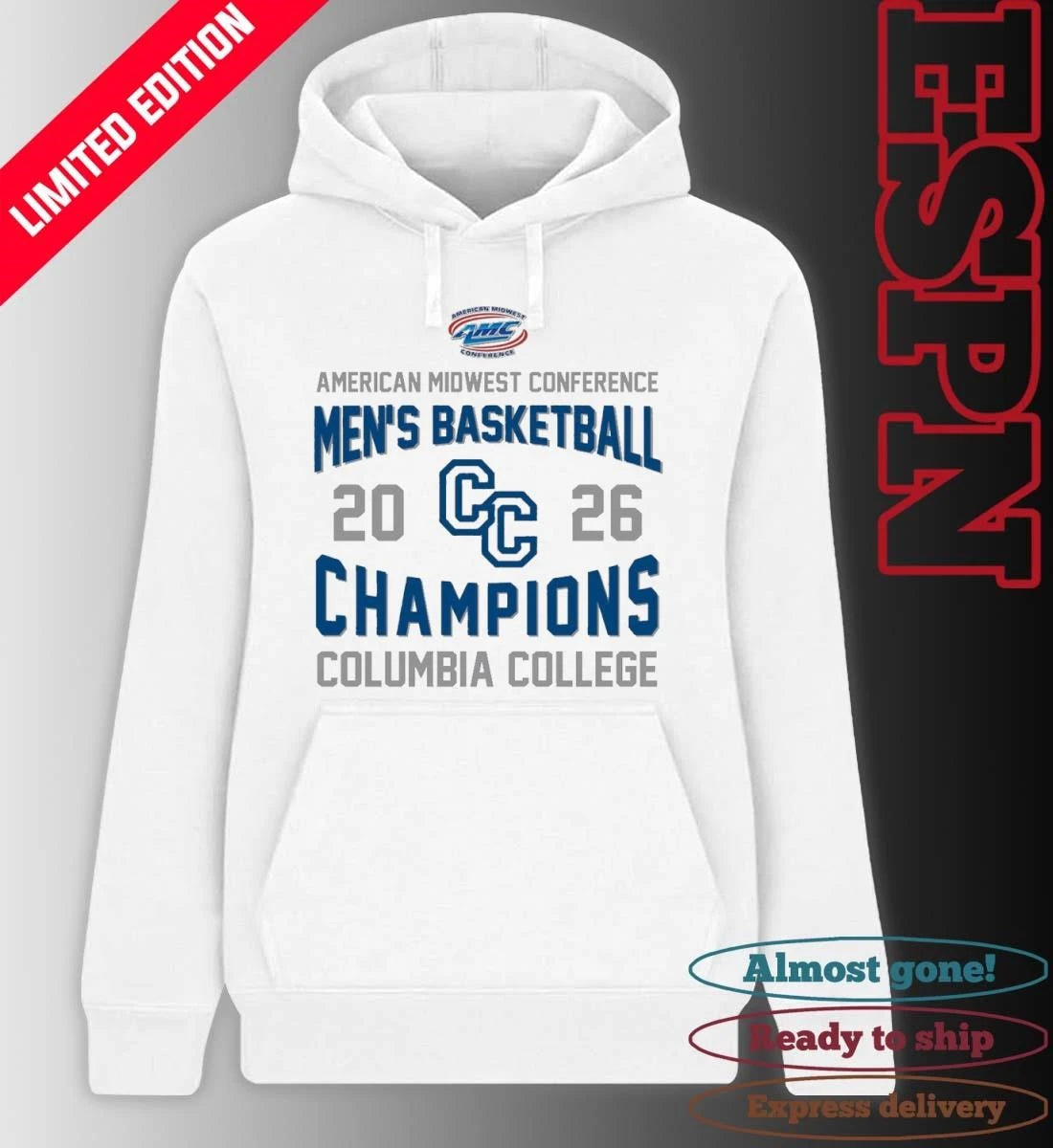 Official Columbia College 2026 AMC Men’s Basketball Champions Shirt
