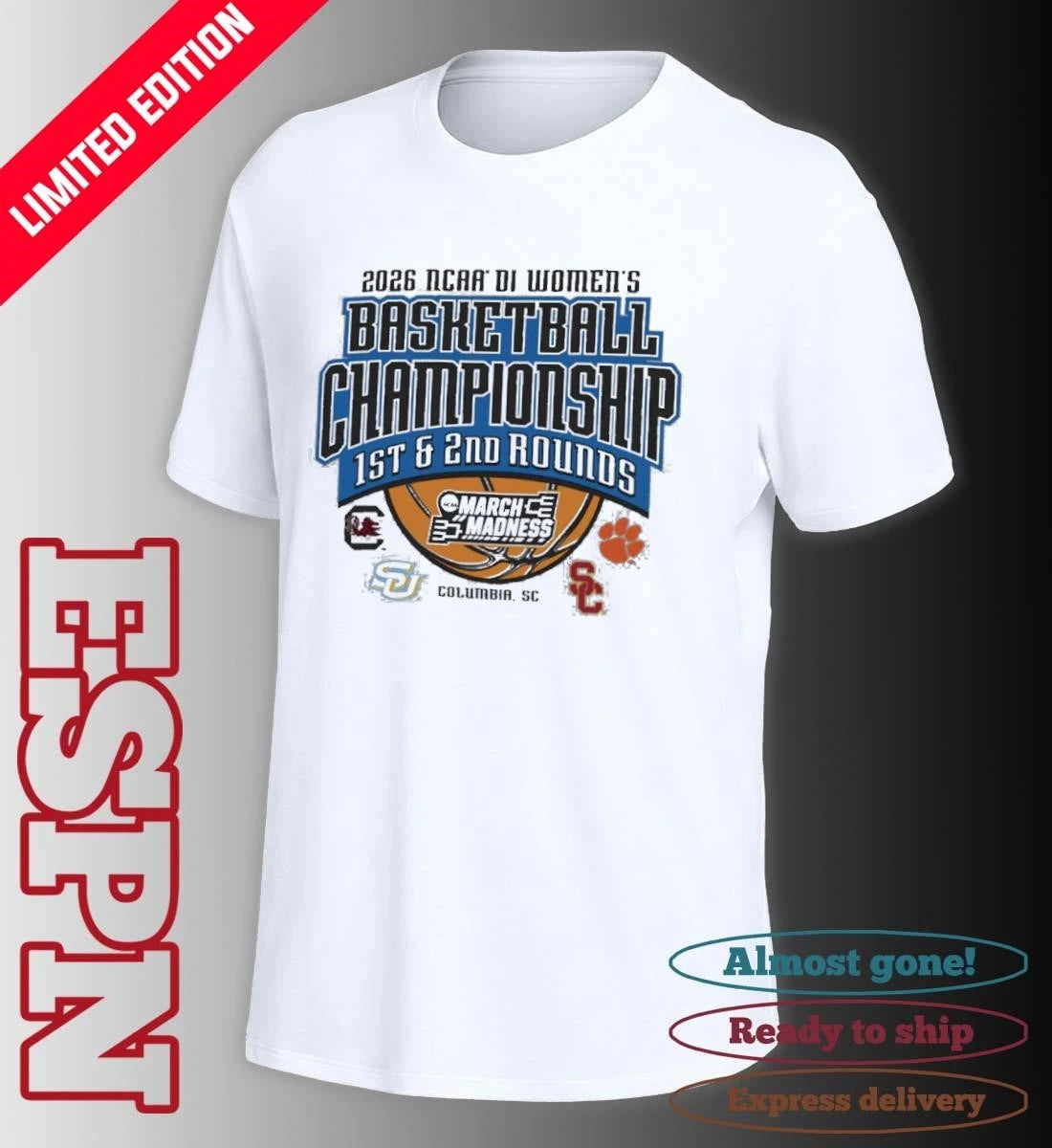 Official Columbia, SC Regional 2026 NCAA DI Women’s Basketball Championship Shirt