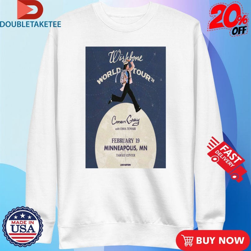 Official Conan Gray Minneapolis MN Feb 19 Target Center 2026 World Tour Shirts