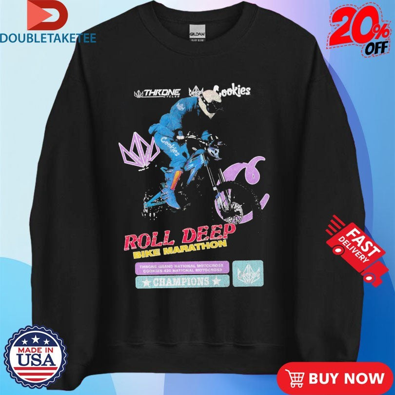 Official Cookies Roll Deep Throne Bike Marathon Shirts
