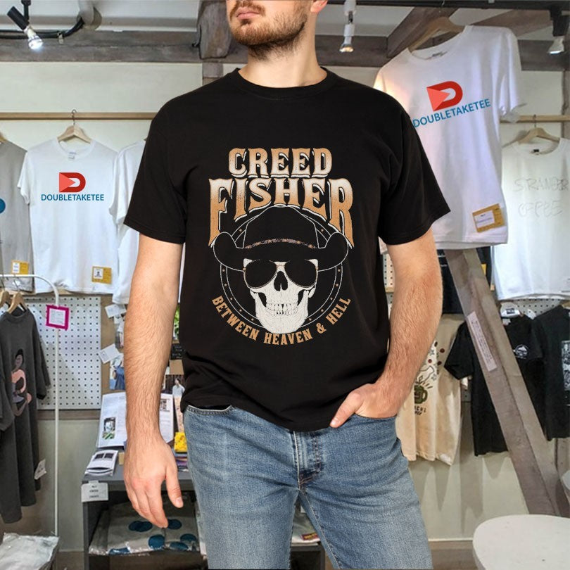 Official Creed Fisher Between Heaven And Hell Skull Shirts