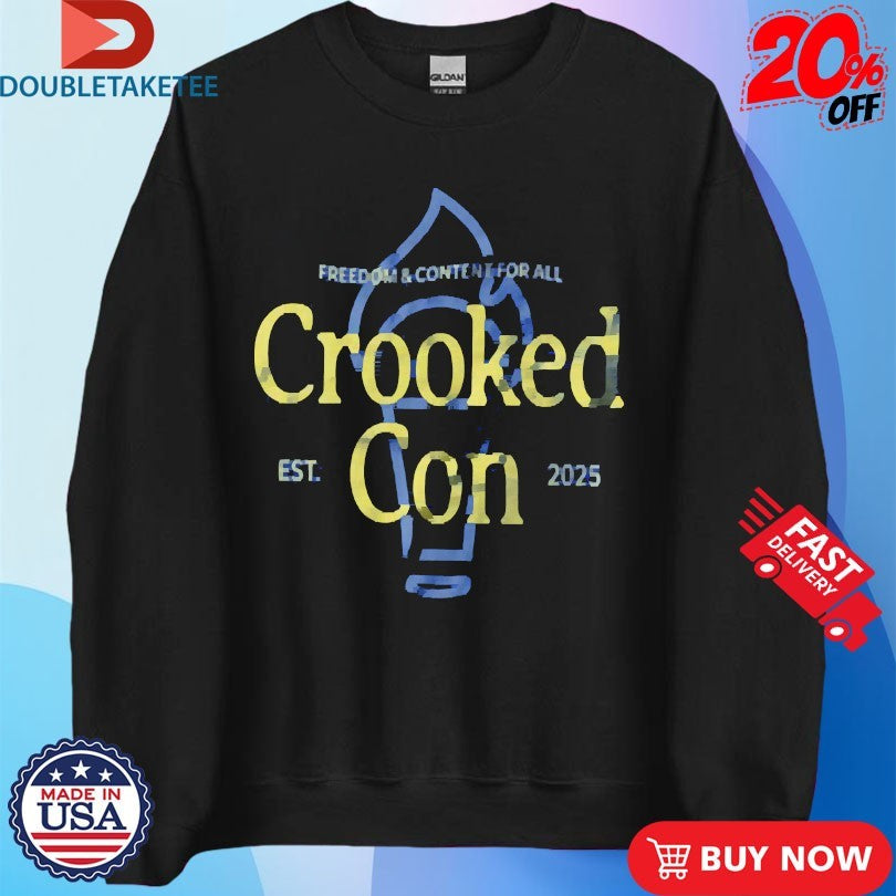 Official Crooked Con Freedom And Content For All Est 2025 Torch Shirts