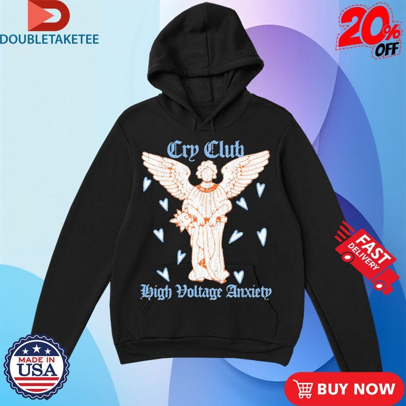 Official Cry Club High Voltage Anxiety Angel Shirts