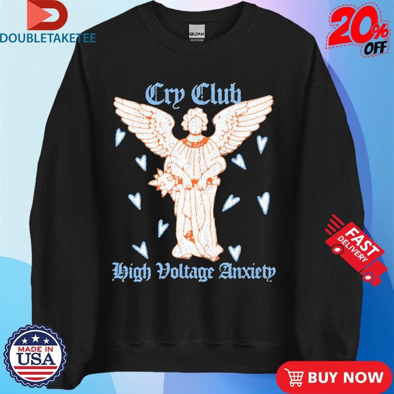 Official Cry Club High Voltage Anxiety Angel Shirts