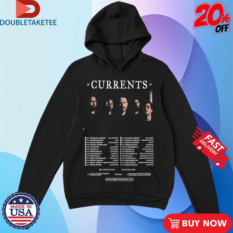 Official Currents November And December 2025 Tour Shirts