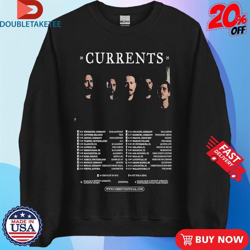Official Currents November And December 2025 Tour Shirts