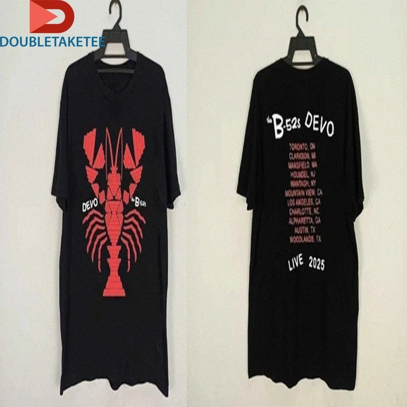Official DEVO &amp; The B-52’s Cosmic De-Evolution Tour 2025 Live Lobster Shirts