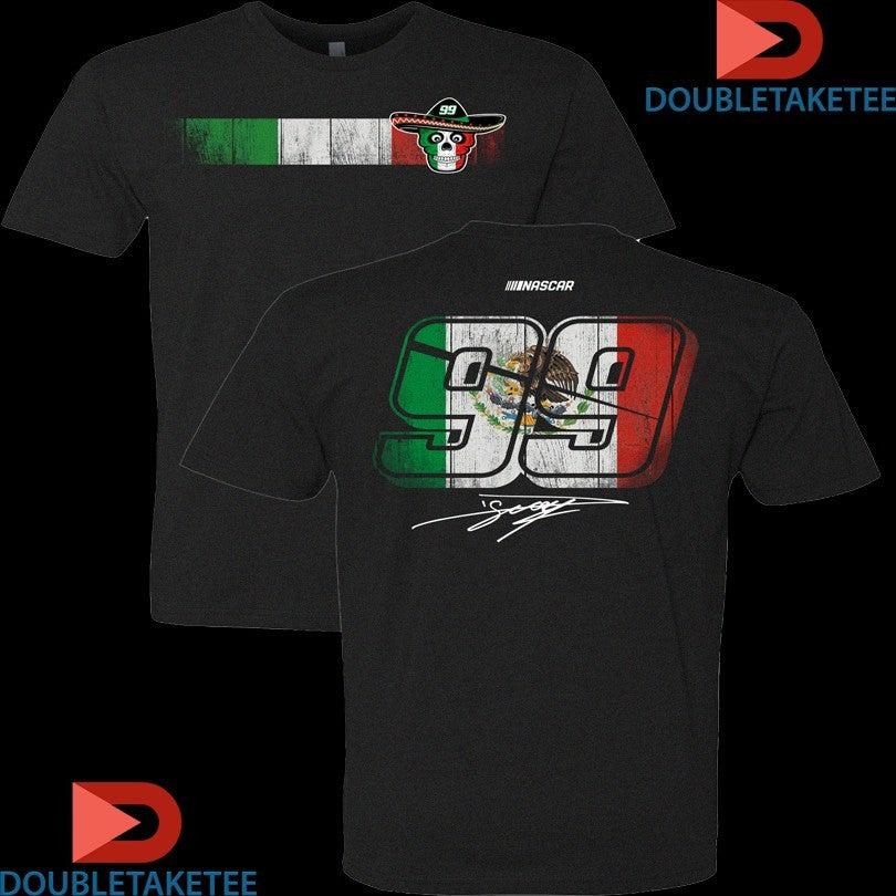 Official Daniel Suarez Drapeau Mexicain Sugar Skull Nascar Shirts