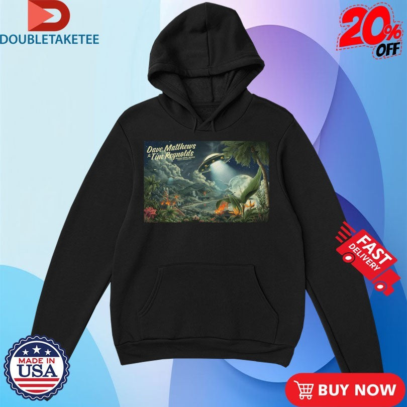 Official Dave Matthews And Tim Reynolds Mexico Show Jan 22 2026 UFO Moon Shirts