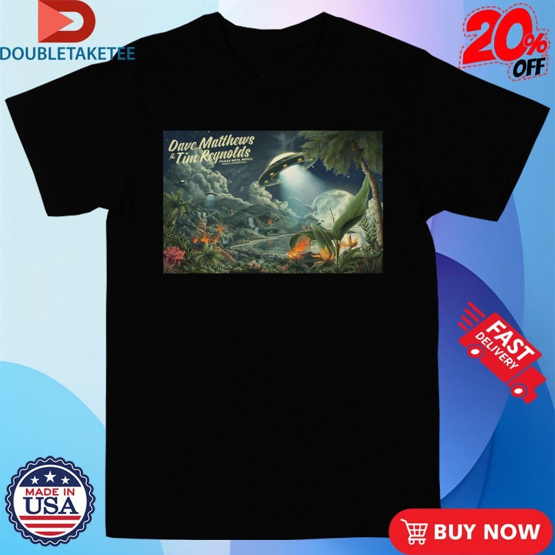 Official Dave Matthews And Tim Reynolds Mexico Show Jan 22 2026 UFO Moon Shirts