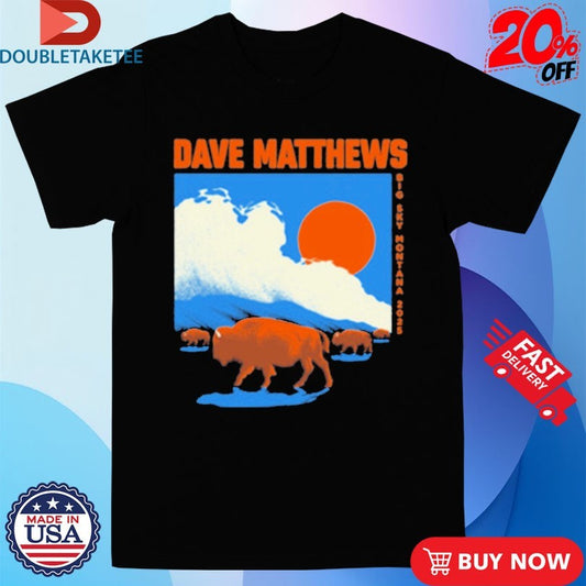Official Dave Matthews Band Big Sky Motana Event 2025 Bison Shirts