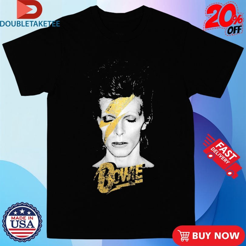 Official David Bowie Aladdin Sane Gold Bolt Shirts