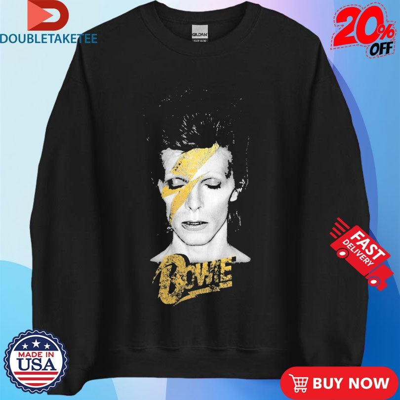Official David Bowie Aladdin Sane Gold Bolt Shirts