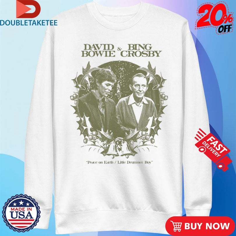 Official David Bowie And Bing Crosby Peace On Earth Little Drummer Boy Christmas Shirts