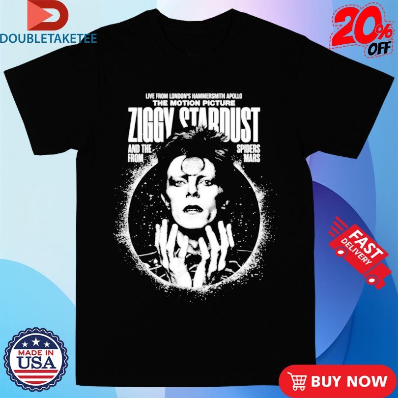 Official David Bowie Ziggy Stardust and The Spiders From Mars Motion Picture Shirts