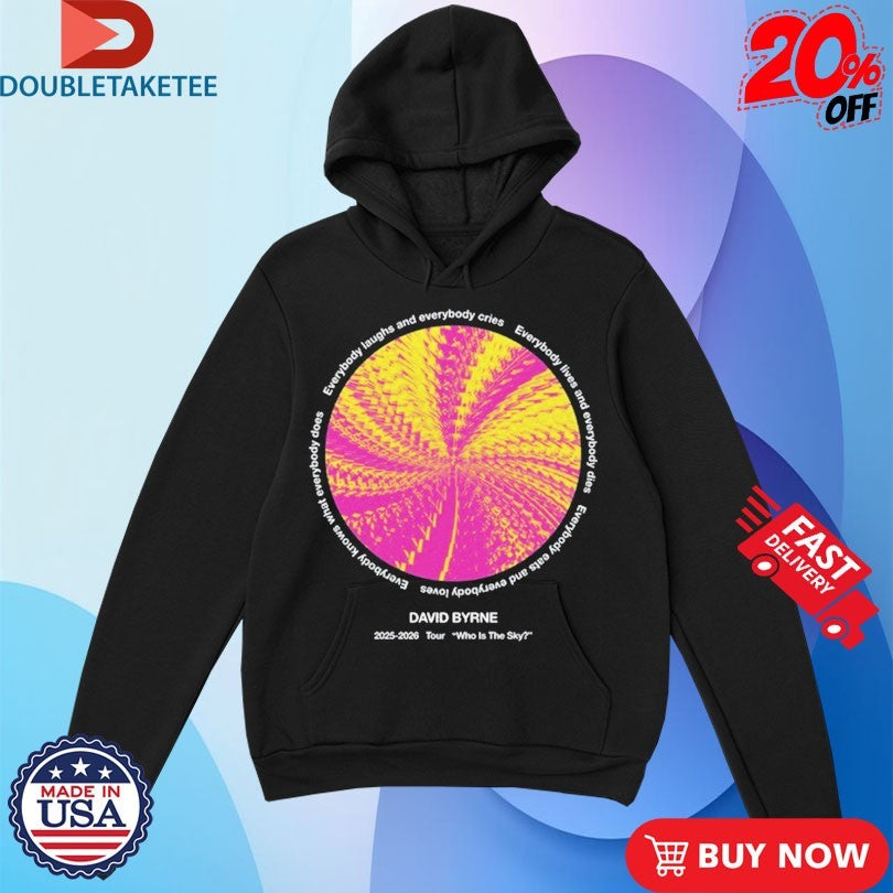Official David Byrne Who Is The Sky Tour 2025-2026 Shirts