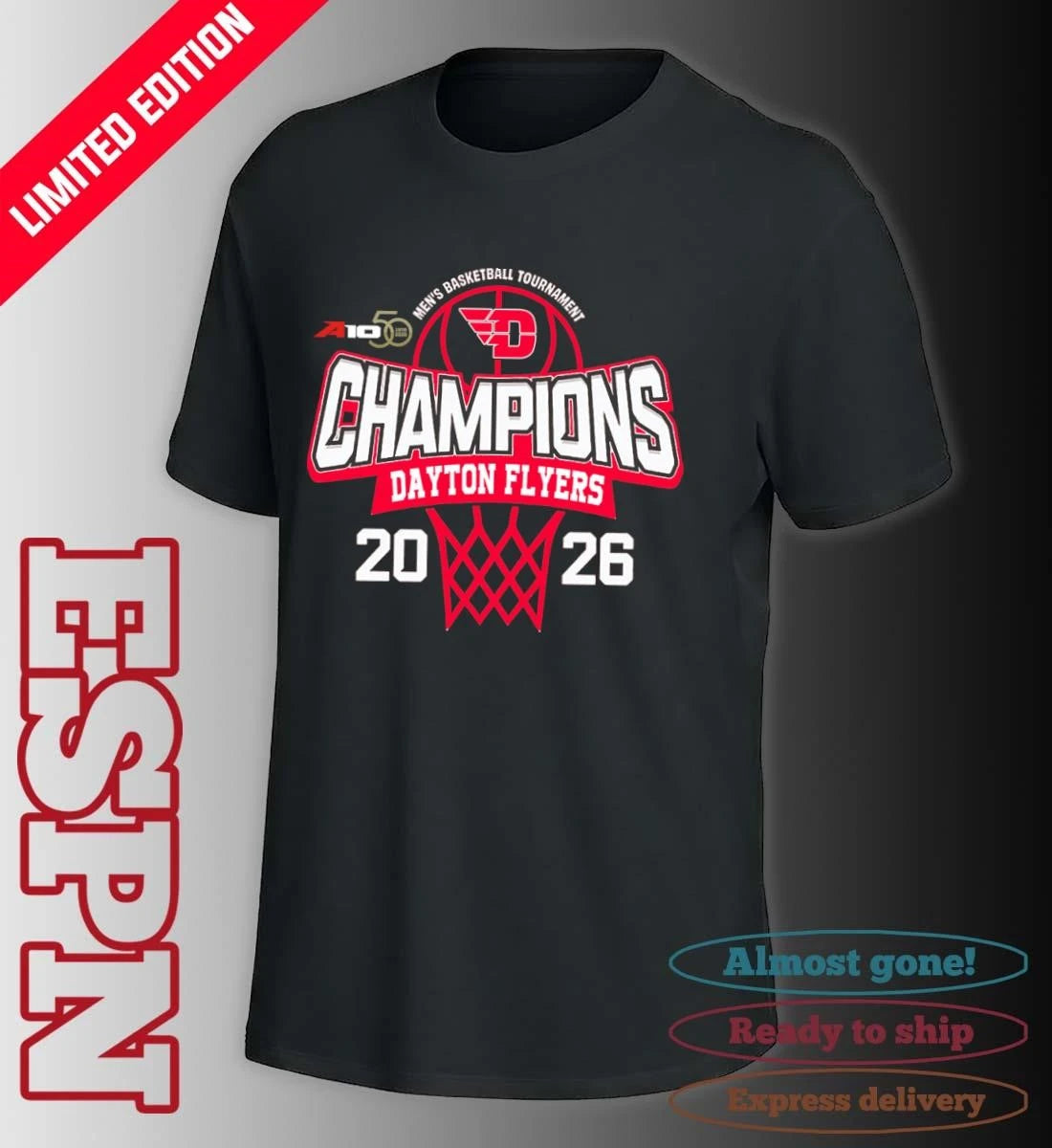 Official Dayton Flyers 2026 Atlantic 10 Men’s Basketball Tournament Champions Shirt