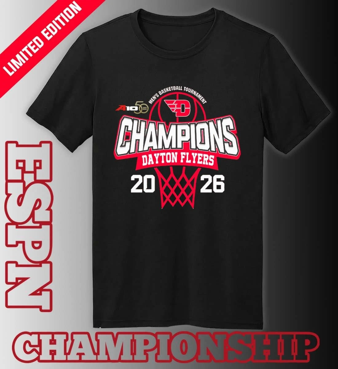 Official Dayton Flyers 2026 Atlantic 10 Men’s Basketball Tournament Champions Shirt