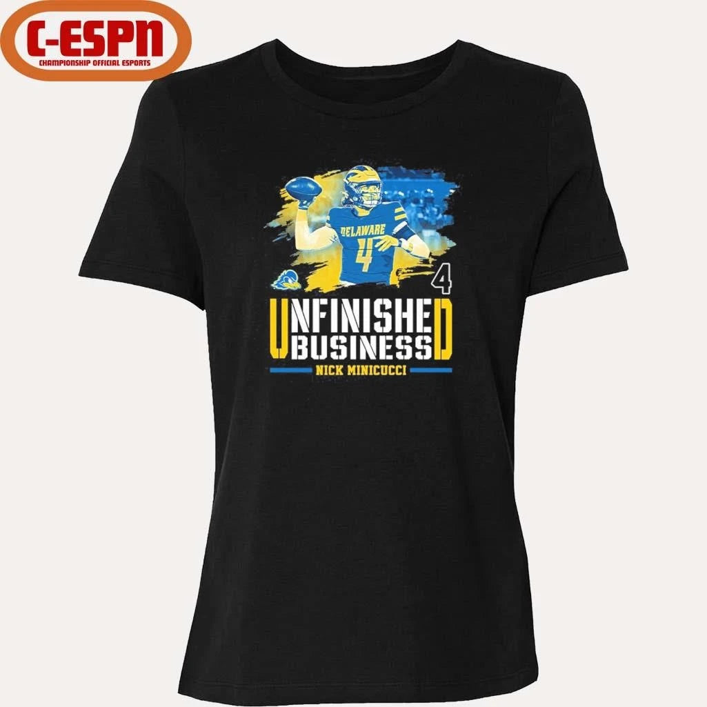 Official Delaware Nick Minicucci Unfinished Business Shirt