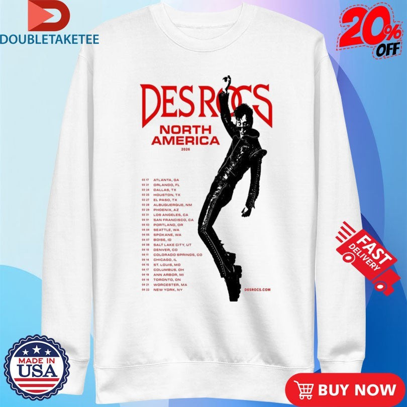 Official Des Rocs North America 2026 Tour Shirts
