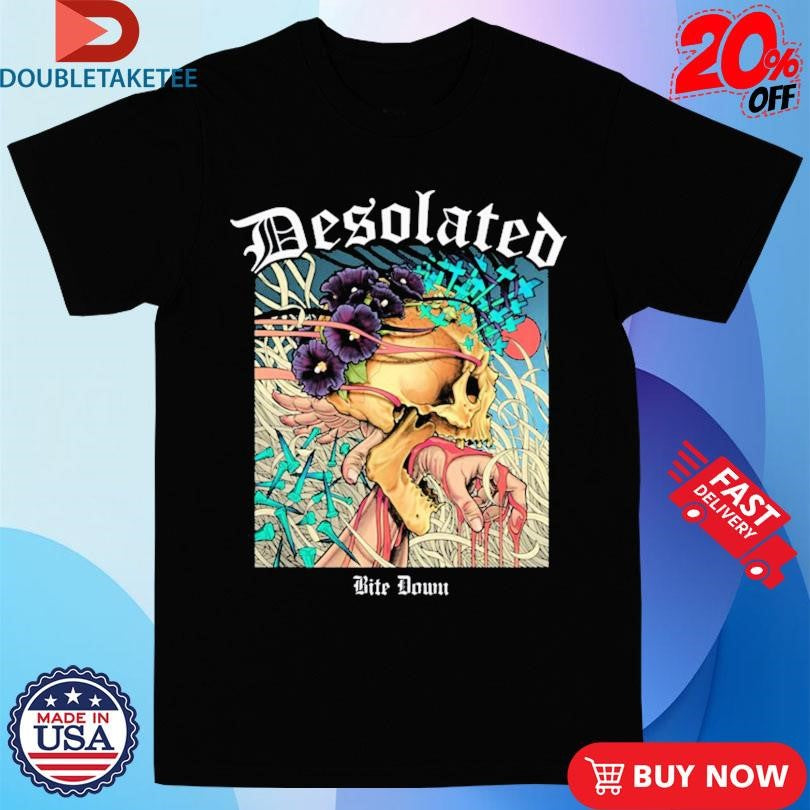 Official Desolated Bite Down Skull Hand Shirts