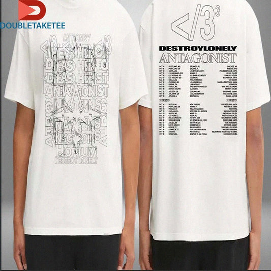 Official Destroy Lonely Antagonist 2.0 Tour 2025 Schedule Shirts