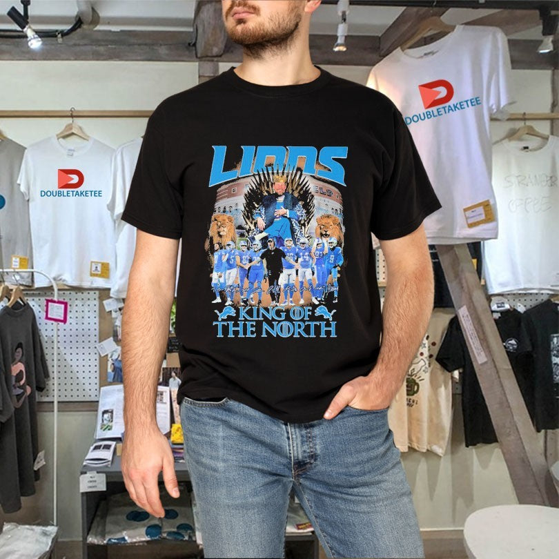 Official Detroit Lions King Of The North Throne Signatures Shirts