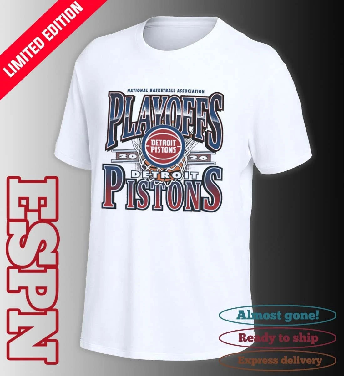 Official Detroit Pistons 2026 NBA Playoff Participant Shirt