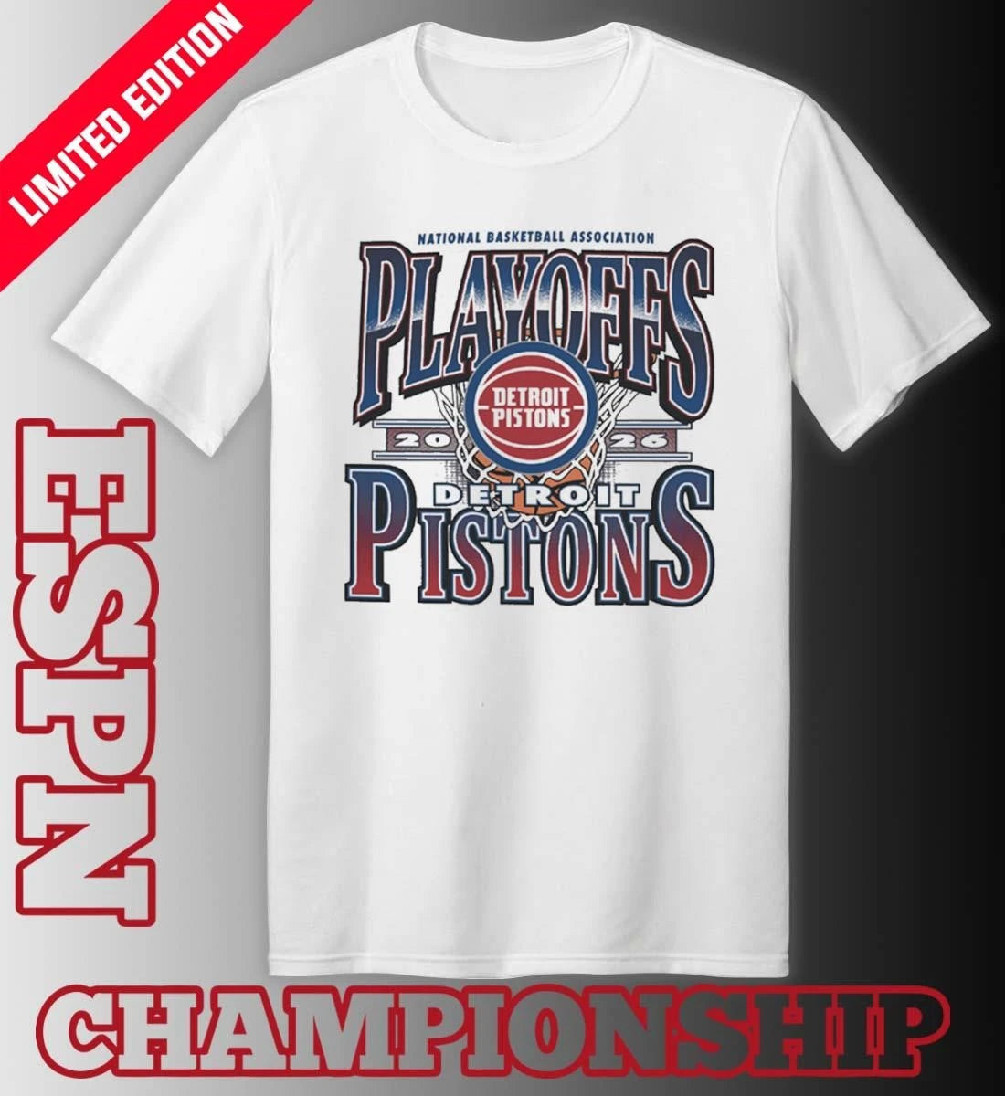 Official Detroit Pistons 2026 NBA Playoff Participant Shirt