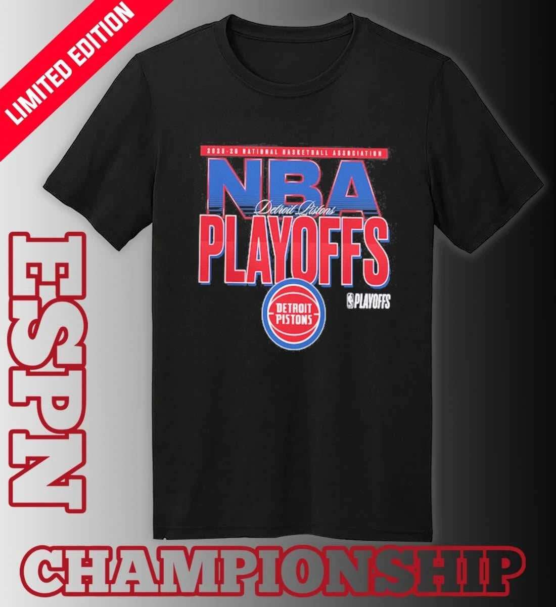 Official Detroit Pistons 2026 NBA Playoffs T-Shirt