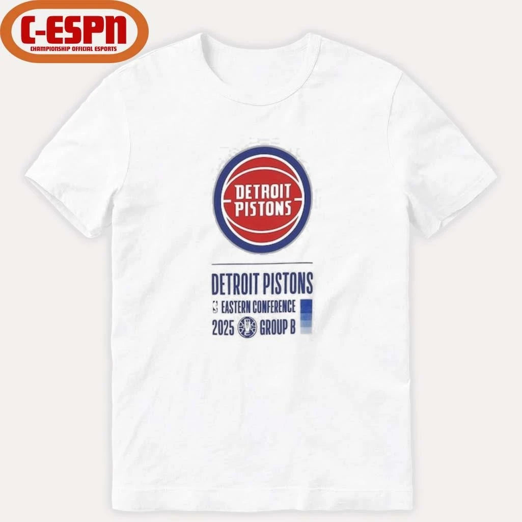 Official Detroit Pistons NBA Cup Eastern Conference Group B T-Shirt