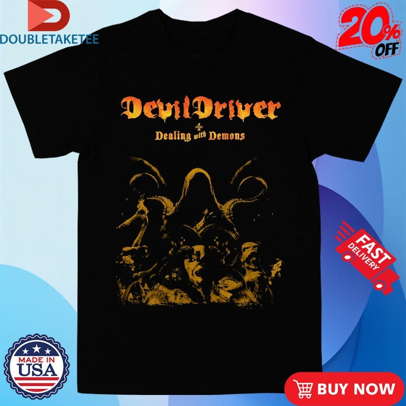 Official Devildriver Dealing With Demons Jumbo Reaper Shirts